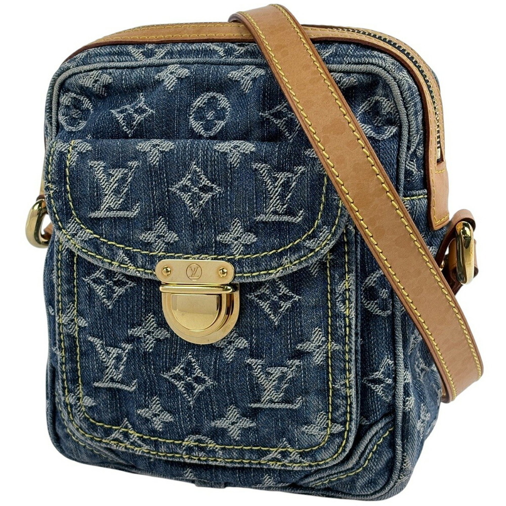 Louis Vuitton camera bag crossbody pochette shoulder Monogram denim blue